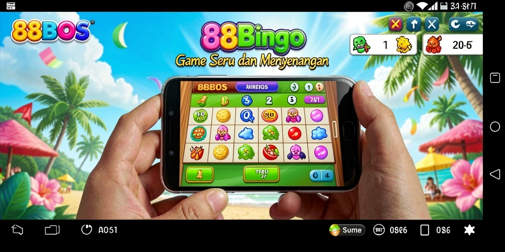 Screenshot gameplay Bingo yang penuh aksi di 88BOS.