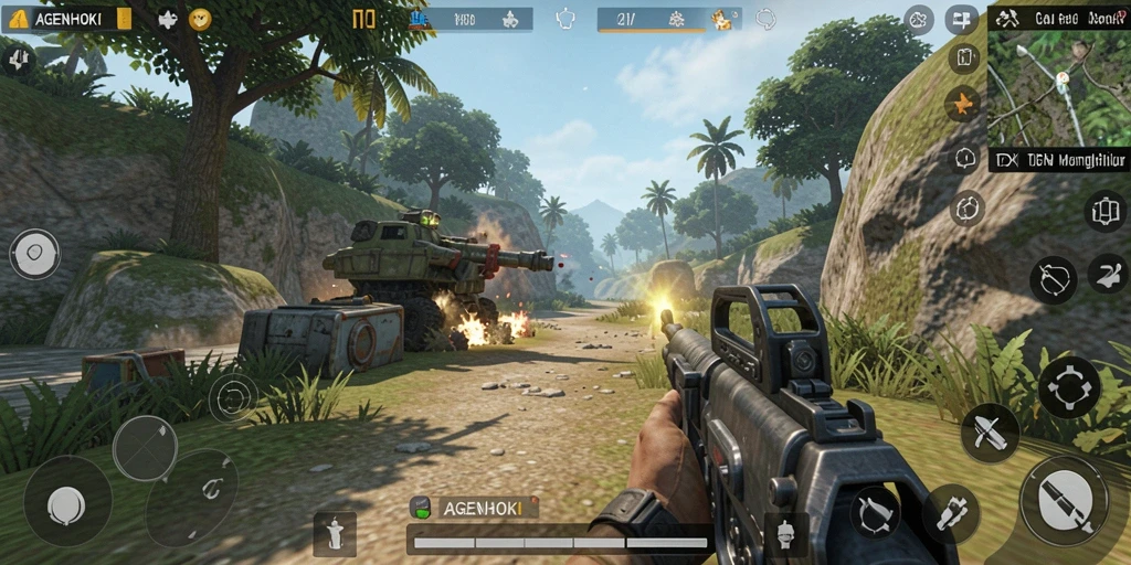 Tampilan gameplay AGENHOKI yang menegangkan dan seru.