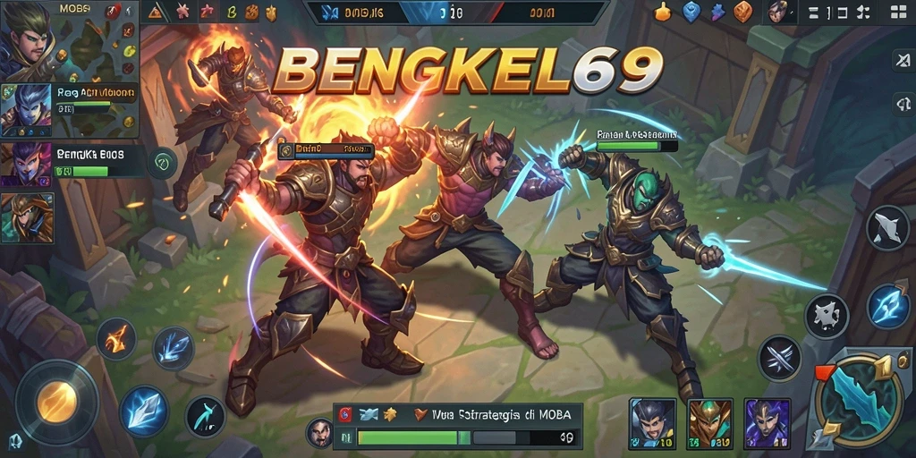 Tampilan gameplay seru dalam BENGKEL69 dengan aksi pertarungan strategis.