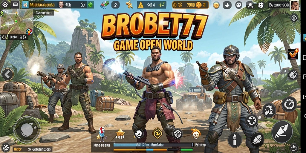 Tangkapan layar gameplay BROBET77 dengan dunia yang luas dan indah.