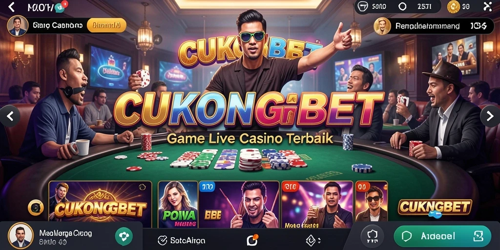 Screenshot permainan live casino CUKONGBET menampilkan dealer sedang beraksi.