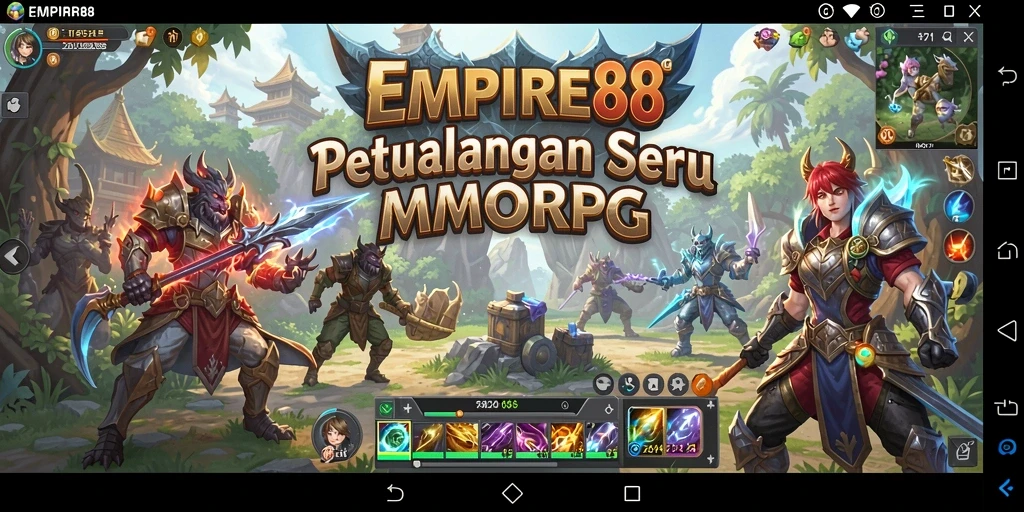 Tampilan layar gameplay yang memikat di EMPIRE88 dengan aksi seru di dunia MMORPG.