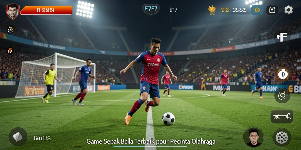 Gameplay seru di lapangan sepak bola dengan F7F7.
