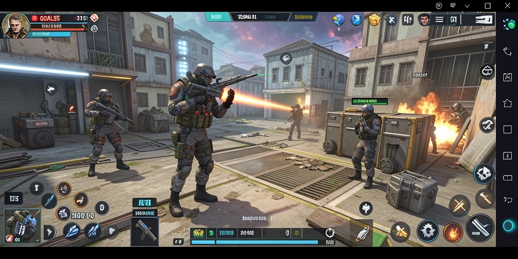 Screenshot gameplay menunjukkan strategi mendalam dalam GOAL55.