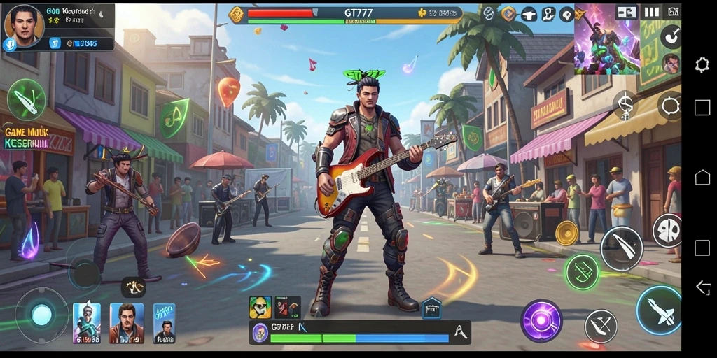 Gambaran gameplay GT777 dengan berbagai tantangan musik yang mengasyikkan.