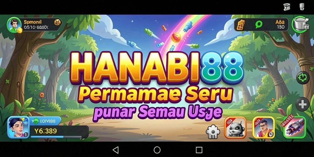 Screenshot gameplay HANABI88 menampilkan grafis yang cerah dan menarik.