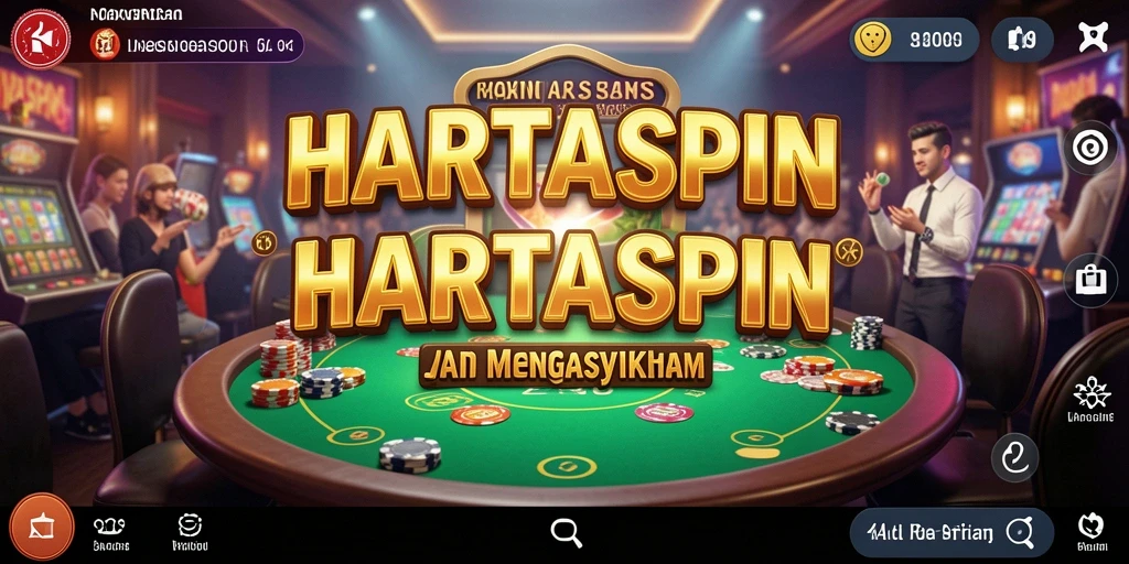 Tampilan menakjubkan dari gameplay HARTASPIN dengan banyak pilihan permainan Kasino.