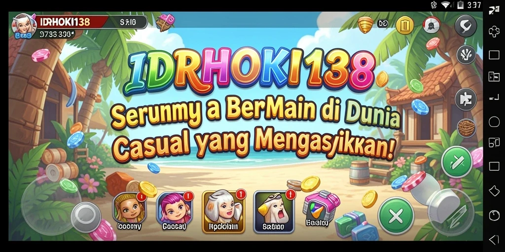 Tampilan gameplay <strong>IDRHOKI138</strong> yang seru dan penuh warna.