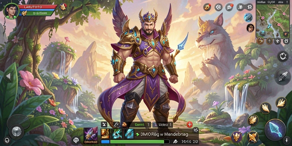 Screenshot gameplay LAKUTOTO yang menampilkan aksi petualangan MMORPG.