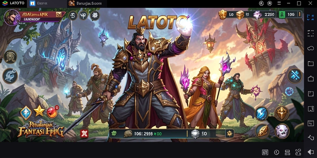 Tangkapan layar menampilkan aksi seru di dunia RPG LATOTO.