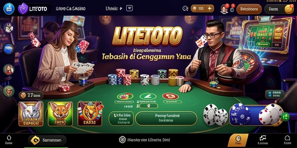 Gameplay menarik LITETOTO dengan dealer langsung dan meja permainan.