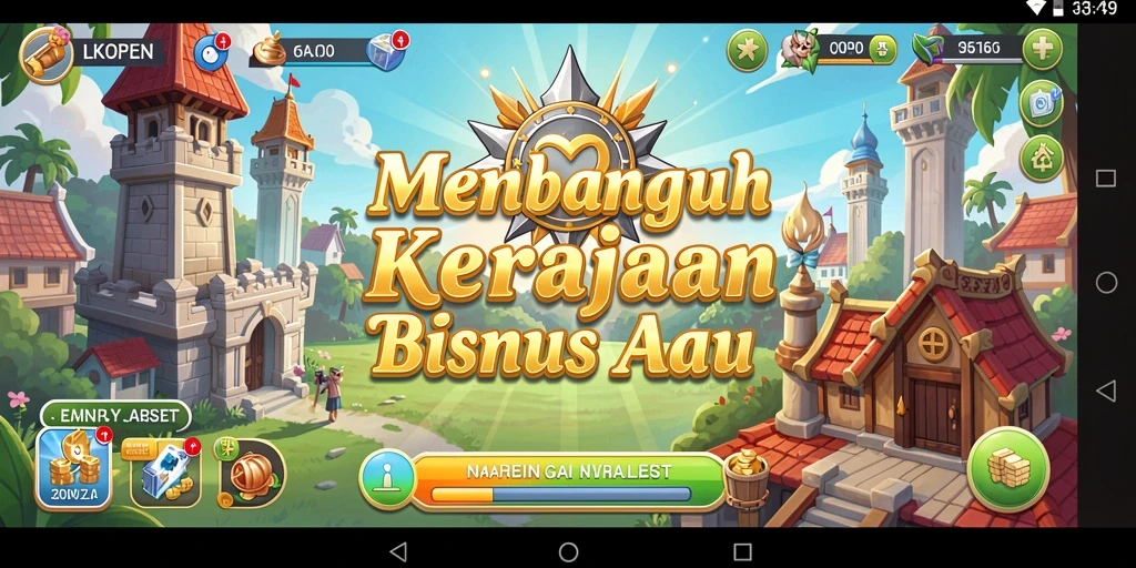 Screenshot LKOPEN menunjukkan interaksi dan dinamika manajemen bisnis Tycoon.