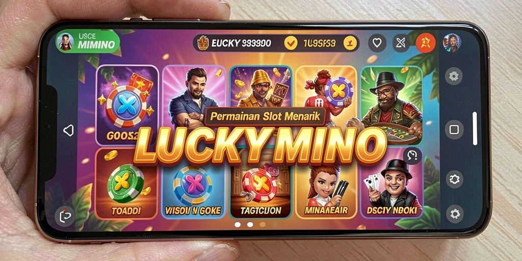 Tampilan gameplay yang seru dalam LUCKYMINO dengan efek visual yang memikat.