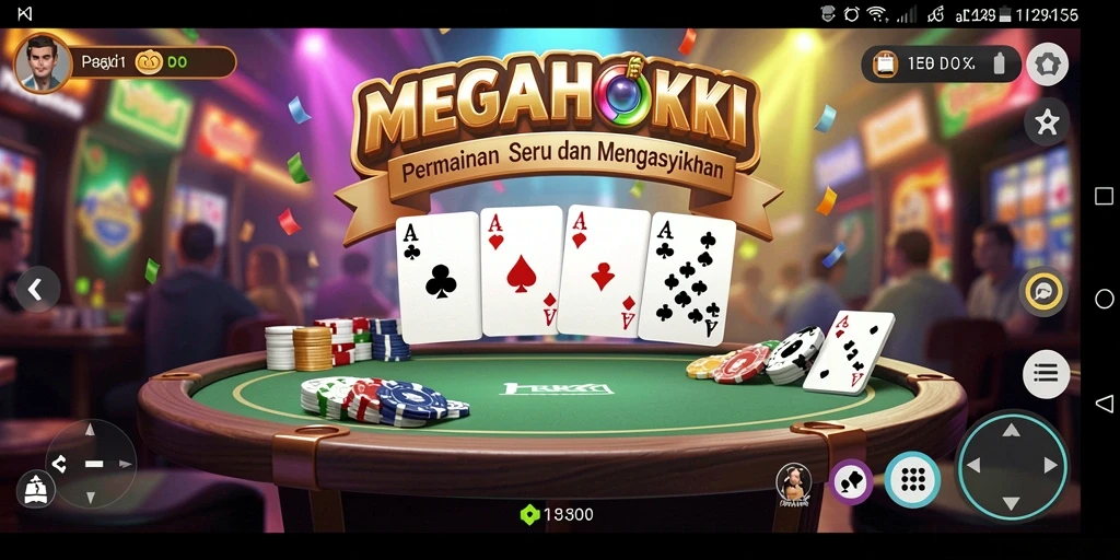 Tampilan gameplay dominonya yang menarik dalam MEGAHOKI.