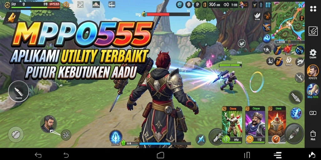 Tampilan utama MPO555 dengan antarmuka pengguna yang intuitif.