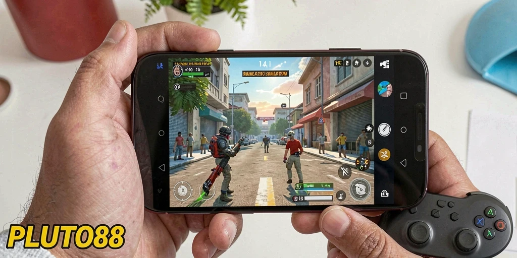 Screenshot gameplay PLUTO88 yang menampilkan aktivitas simulasi yang seru.