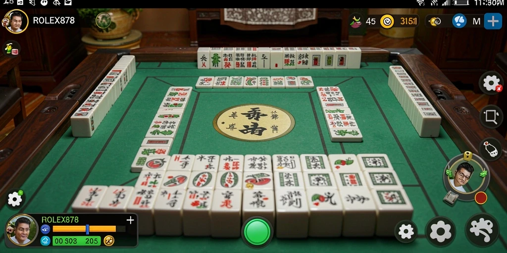 Tampilan menarik dari gameplay Mahjong di ROLEX878.