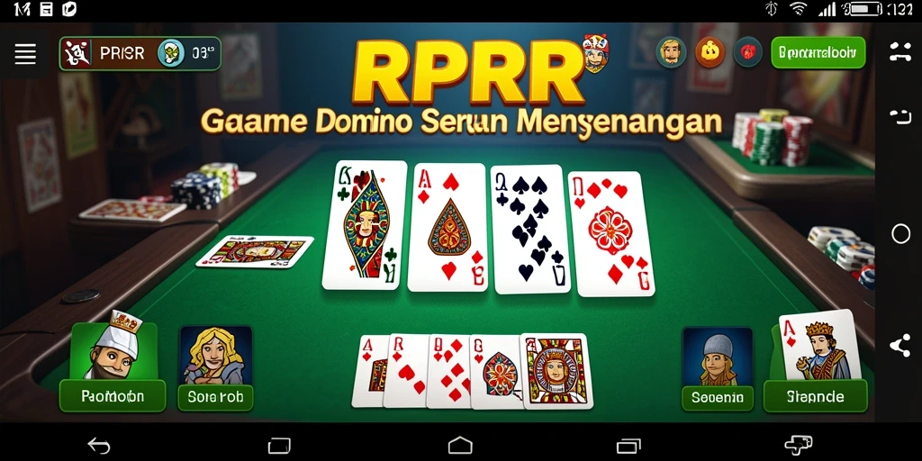 Tampilan gameplay seru RPRR dalam permainan Domino.