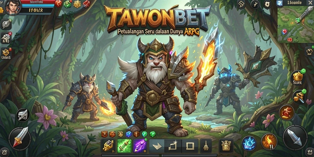 Tampilan gameplay menarik dari TAWONBET dalam petualangan ARPG.