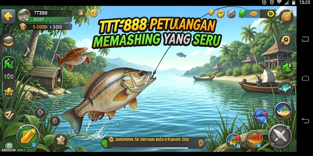 Tampilan gameplay seru di TTT888 saat memancing.