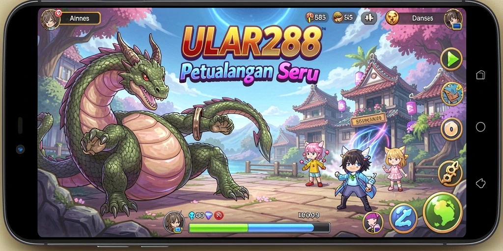 Tampilan menarik dari gameplay ULAR288 di dunia Anime.
