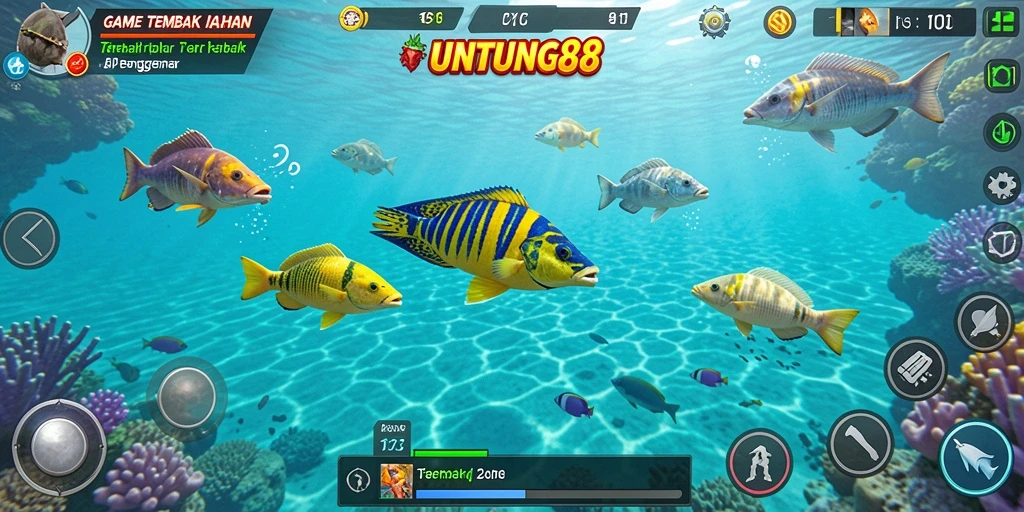 Screenshot UNTUNG88 menampilkan gameplay Tembak Ikan yang seru dan menarik.