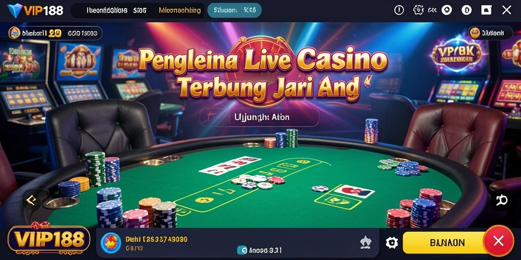 Screenshot dari gameplay Live Casino yang menarik dan interaktif.